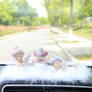 镶钻贝拉天使车内摆件可爱车载创意装饰品女神款中控台摆件