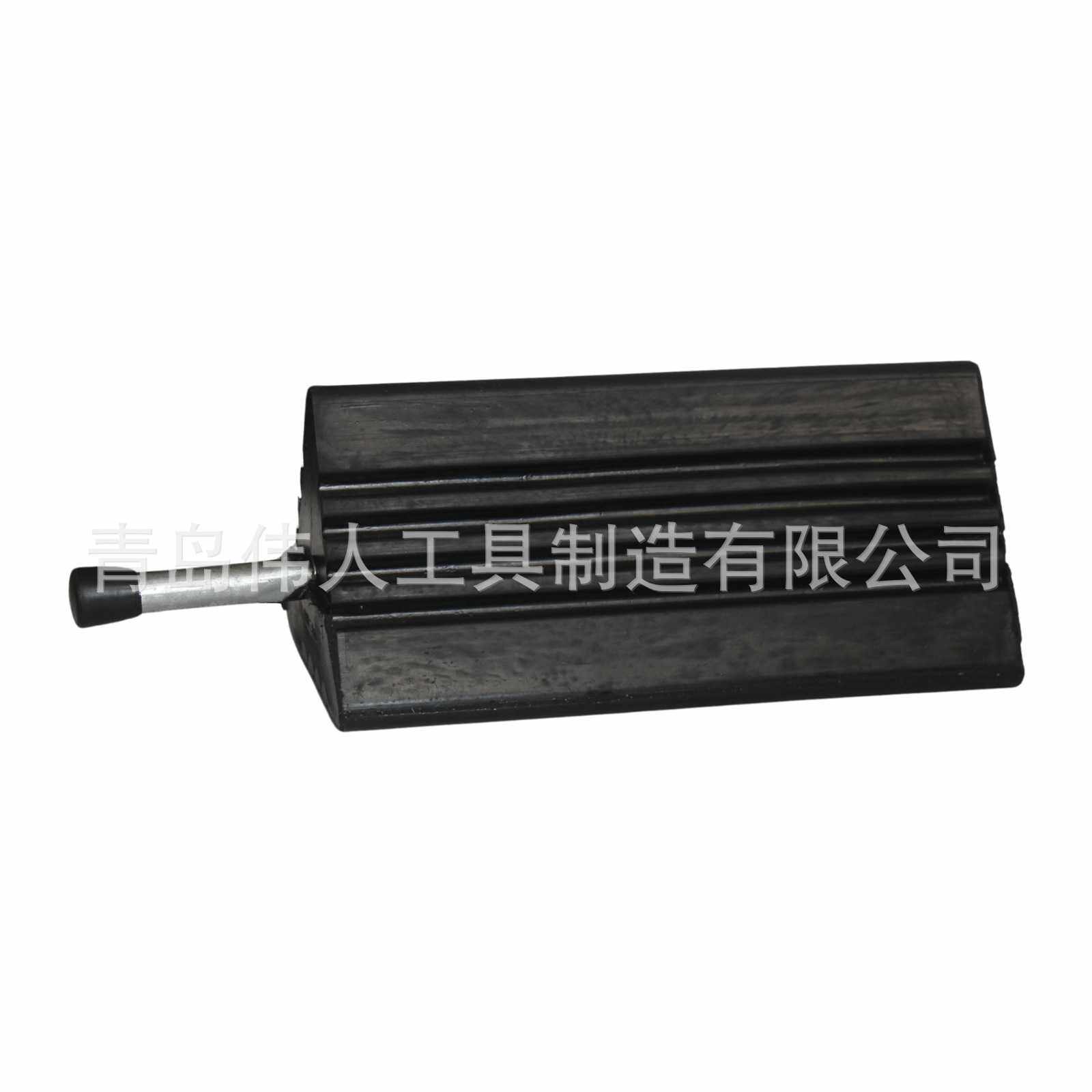 便携式橡胶停车楔 飞机刹车块 带把手三角橡胶车轮阻挡器
