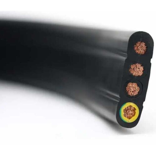 6/10KV扁型卷盘电缆 钢包车扁电缆