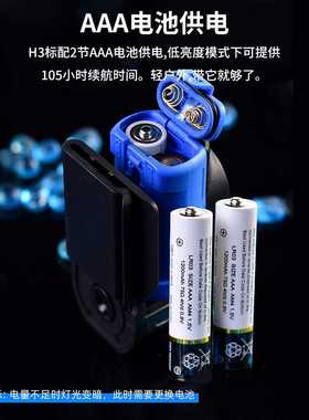 务本H3轻便家用电筒头戴式强光头灯迷你小头灯夜跑骑行安全帽头灯
