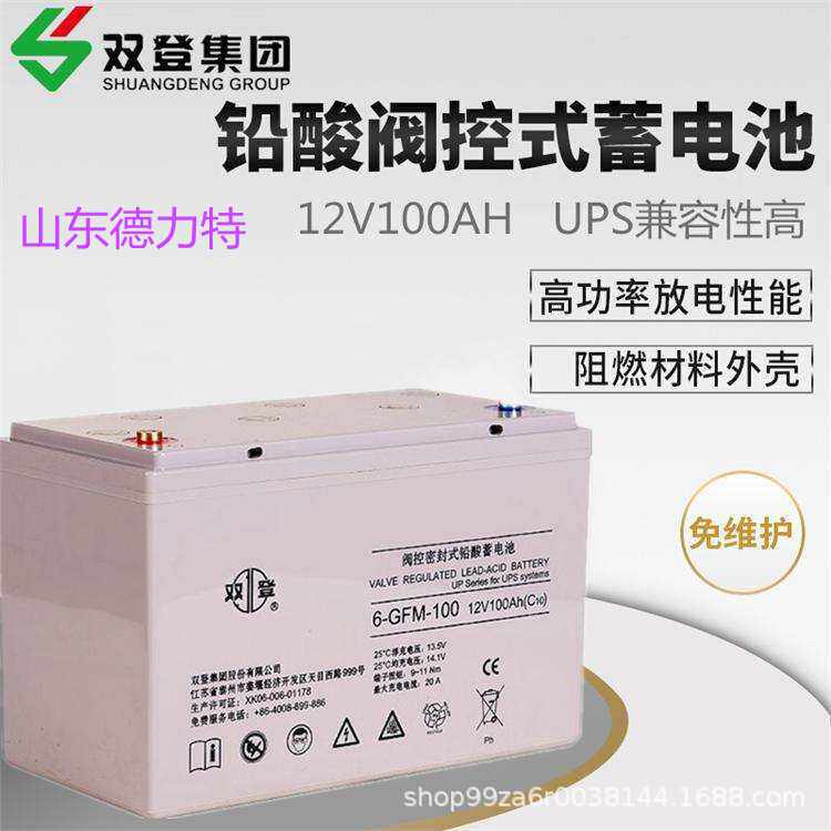 双登蓄电池6-GFM-65铅酸免维护机房设备直流屏UPS EPS电源12V6H