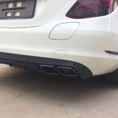 适用于C级W205行政版改装C63 AMG后唇尾喉包围 C180