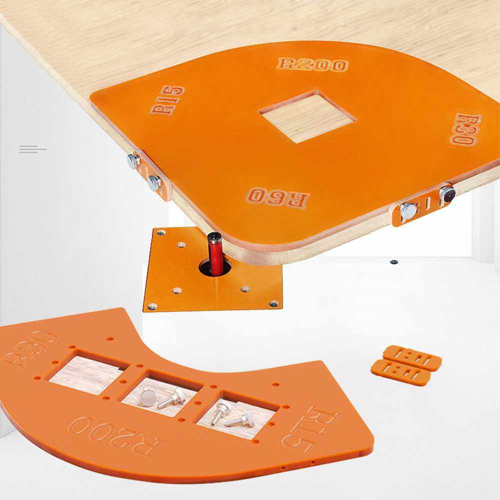 圆弧定位模具 电木板半圆R角定位模板衣柜转角内外圆角磨定位工具