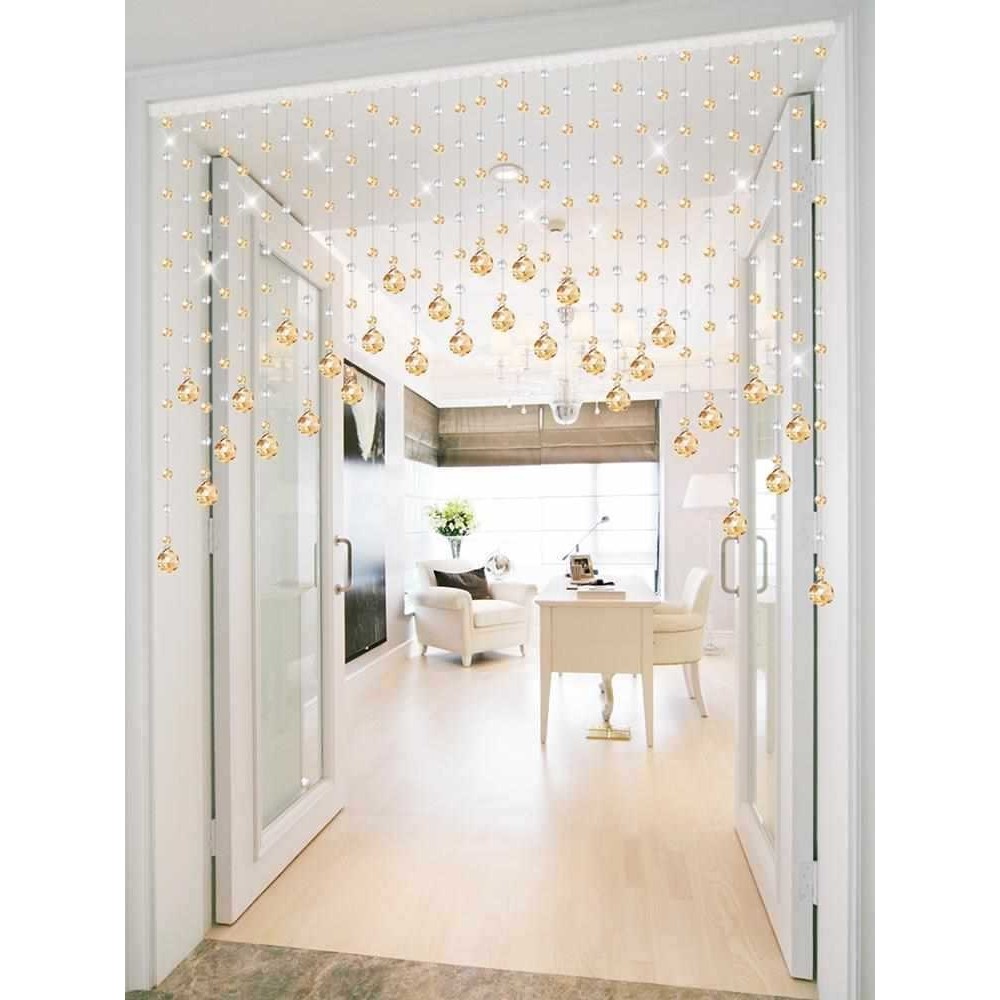 珠帘水晶门帘隔断帘家用客厅玄关卫生间卧室半帘子装饰新款免打孔