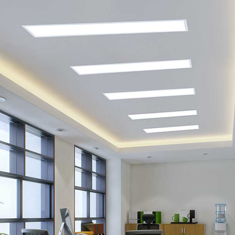 嵌入式平板灯长条灯办公室写字楼会议室学校吊线灯铝材灯具