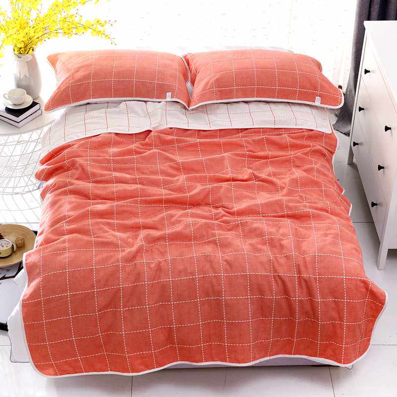 纯棉毛巾被简木厂家直销成人150*200*180*220*2306六层纱布毛巾被