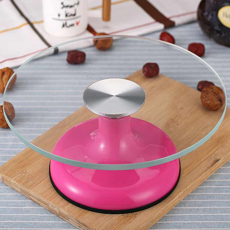 裱花转台 玻璃裱花台 蛋糕架 塑料防滑旋转盘 烘焙工具 裱花新品