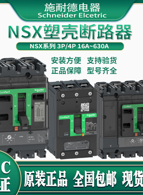 施耐德塑壳断路器NSX630N400N250N160N630Aschneider漏电空气开关