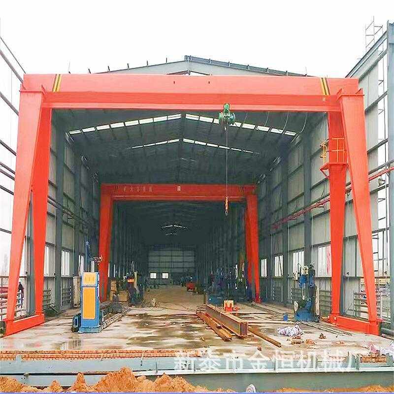 10吨门式起重机电动遥控龙门吊轨道行车起重机可移动L型龙门吊