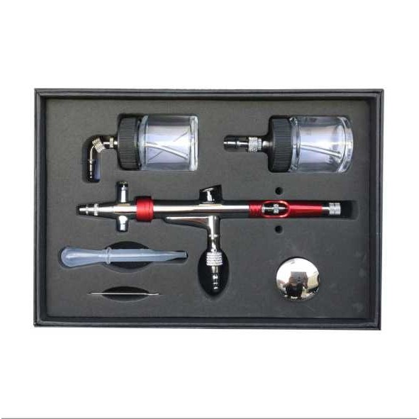 模型气泵上色双动可旋转360度喷笔0.3mm上壶下壶侧壶三模式喷枪笔