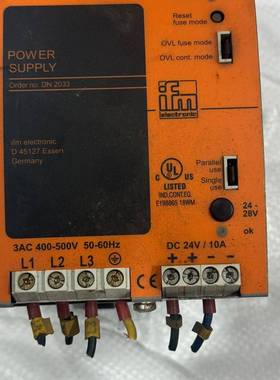 议价IFM易福门 DN2033开关电源  成色如图 功能