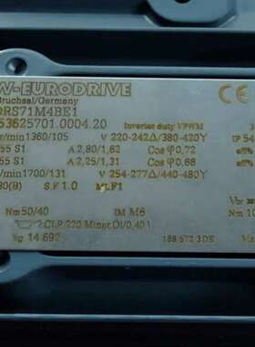 议价Sew R17 DRS71M4BE1 赛威全新减速机 0.5