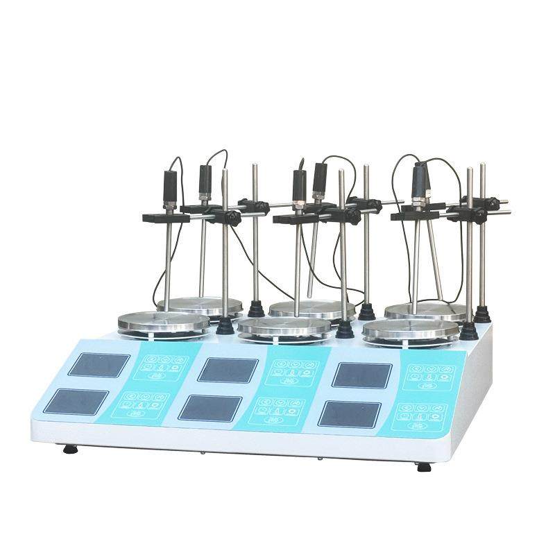 HJ-6AS六联多头恒速磁力搅拌器恒速恒温实验室转速显示厂家直销