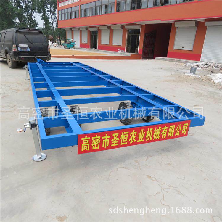 拖挂式房车移动拖车底盘移动木屋别墅拖车底盘钢铁车身底盘