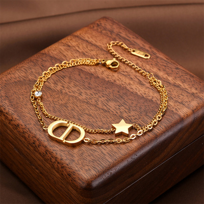 跨境新款高版字母CD手链女时尚