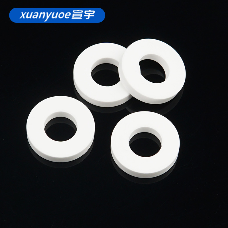氧化铝陶瓷平垫耐高温耐腐蚀圆形隔热抗氧化垫片O型密封绝缘垫圈