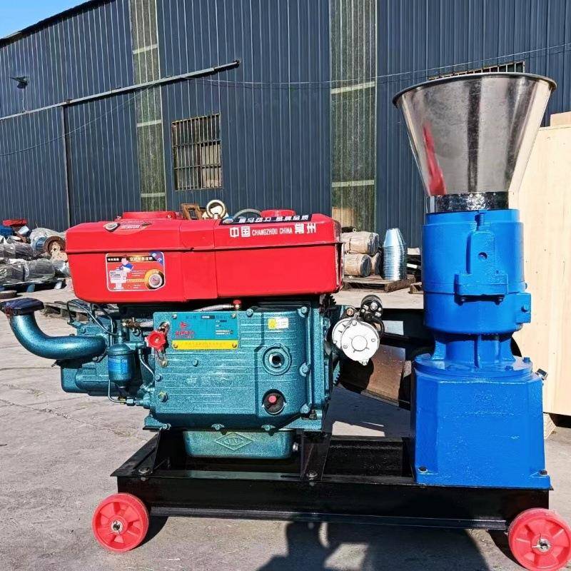 20马力柴油带210型饲料颗粒机稻谷壳饲料颗粒机鸽子鱼虾颗粒机