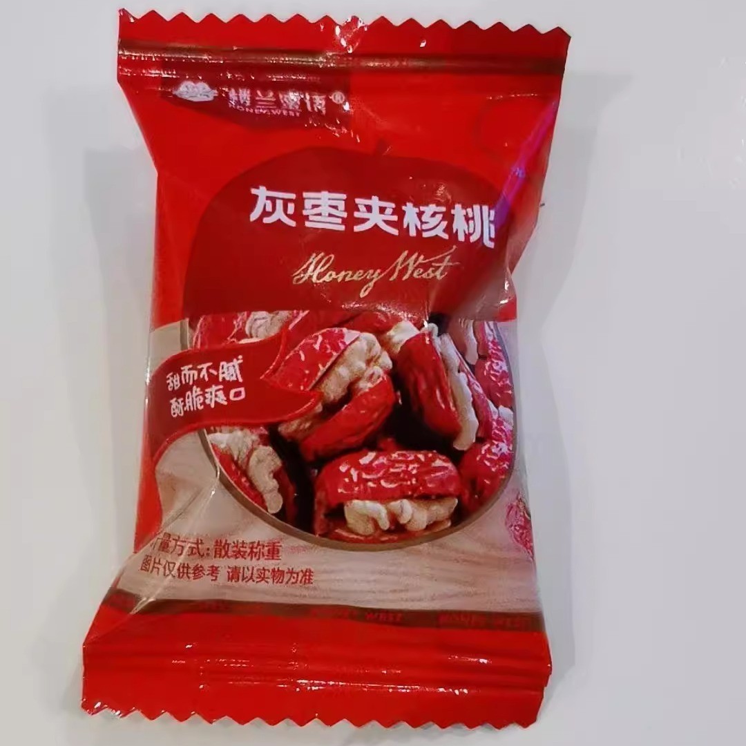 楼兰蜜语红枣夹核桃仁500g箱装新疆特产果干坚果零食灰枣