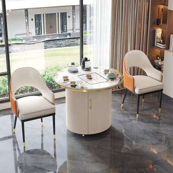 现代茶台阳台小茶桌组合可移动轻奢简约茶几家用小户型一体岩板