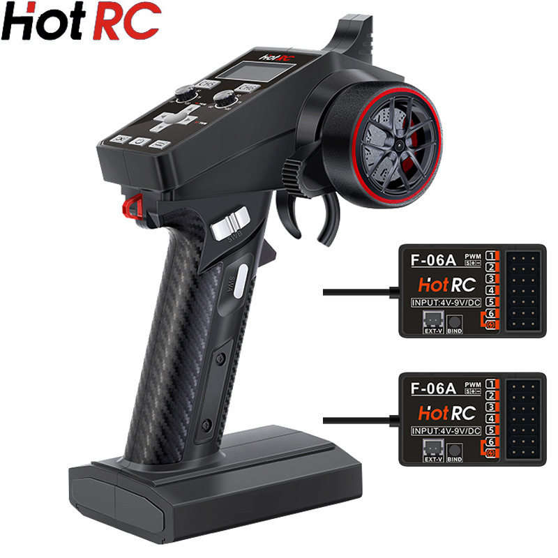 新品HOTRC模型车船混控6通道4通道2.4G枪控遥控发射器CT-4A/CT-6A