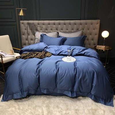 南通货源 100支全棉高端长绒棉四件套纯棉素色套件匹马棉4件套