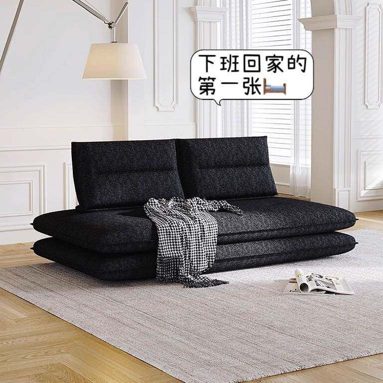 法式客厅落地多功能小户型布艺沙发床一体两用可躺可睡单人双人