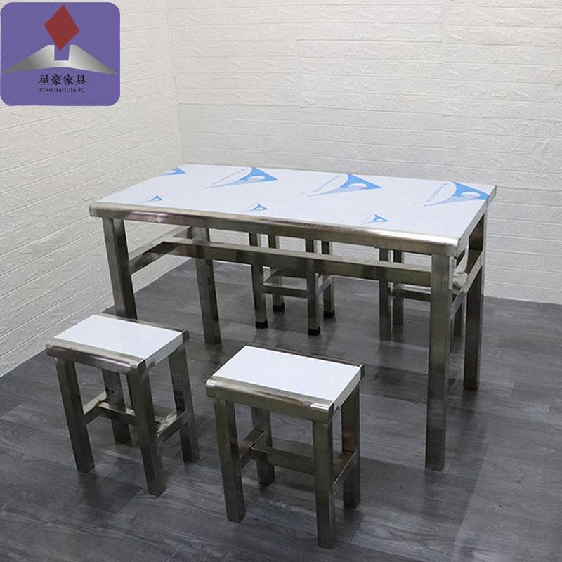 不锈钢长方形桌子夜市桌展示桌流水台加厚不锈钢餐桌食堂餐桌