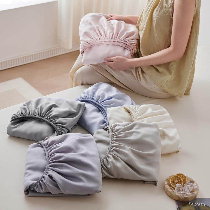 A类母婴级100S超细旦天丝纯色单品床笠亲肤裸睡席梦思床垫保护套