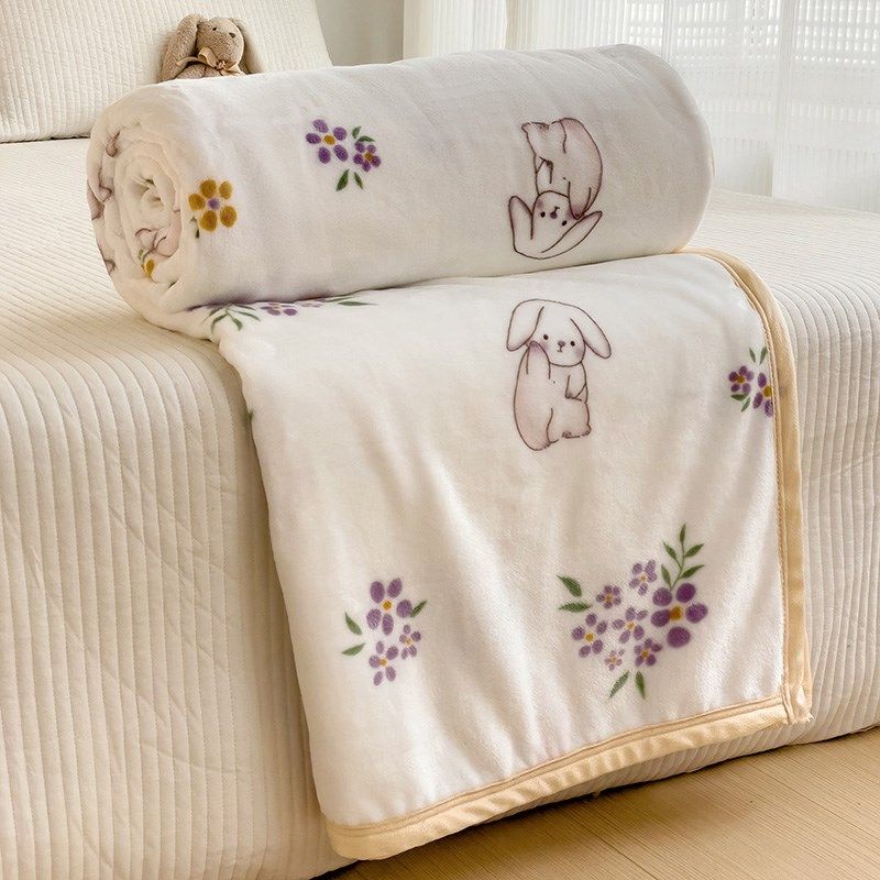 洁丽雅牛奶绒毛毯午睡办公室空调毯盖毯珊L瑚绒沙发毯子床上用四,床上用品,休闲毯/毛毯/绒毯,淘宝优惠券,粉丝福利购,淘宝优惠卷