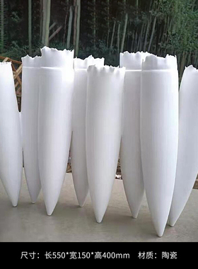 创意现代样板房i售楼部手工陶瓷抽象雕塑花瓶摆件博古架装饰工艺