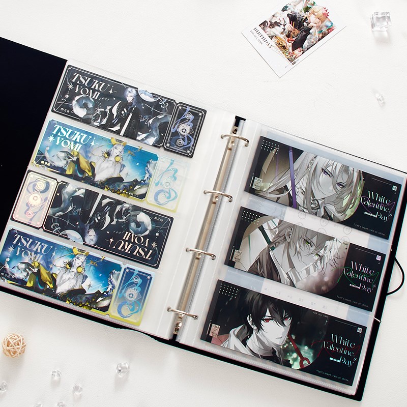W彩壳系列京京定制光夜镭射票拍立得chiikawa贴纸书签卡册收纳册