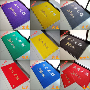 进门灰色家用垫子蓝色黄色绿色欢迎光临防滑门垫出入平安地毯地垫