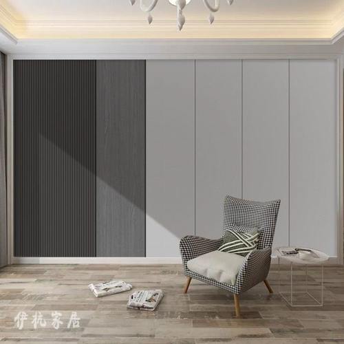 2023新款现代轻奢电视背景墙壁画客厅沙发壁布卧室床头仿格栅壁纸