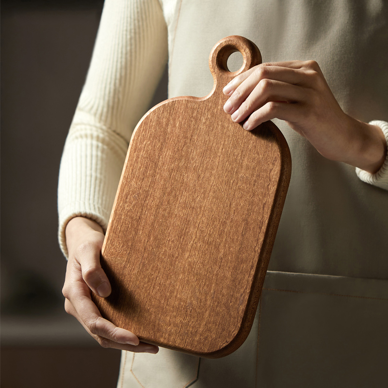 整木乌檀木小菜板家用迷你宝宝辅食砧板实木切水果案板面包牛排板