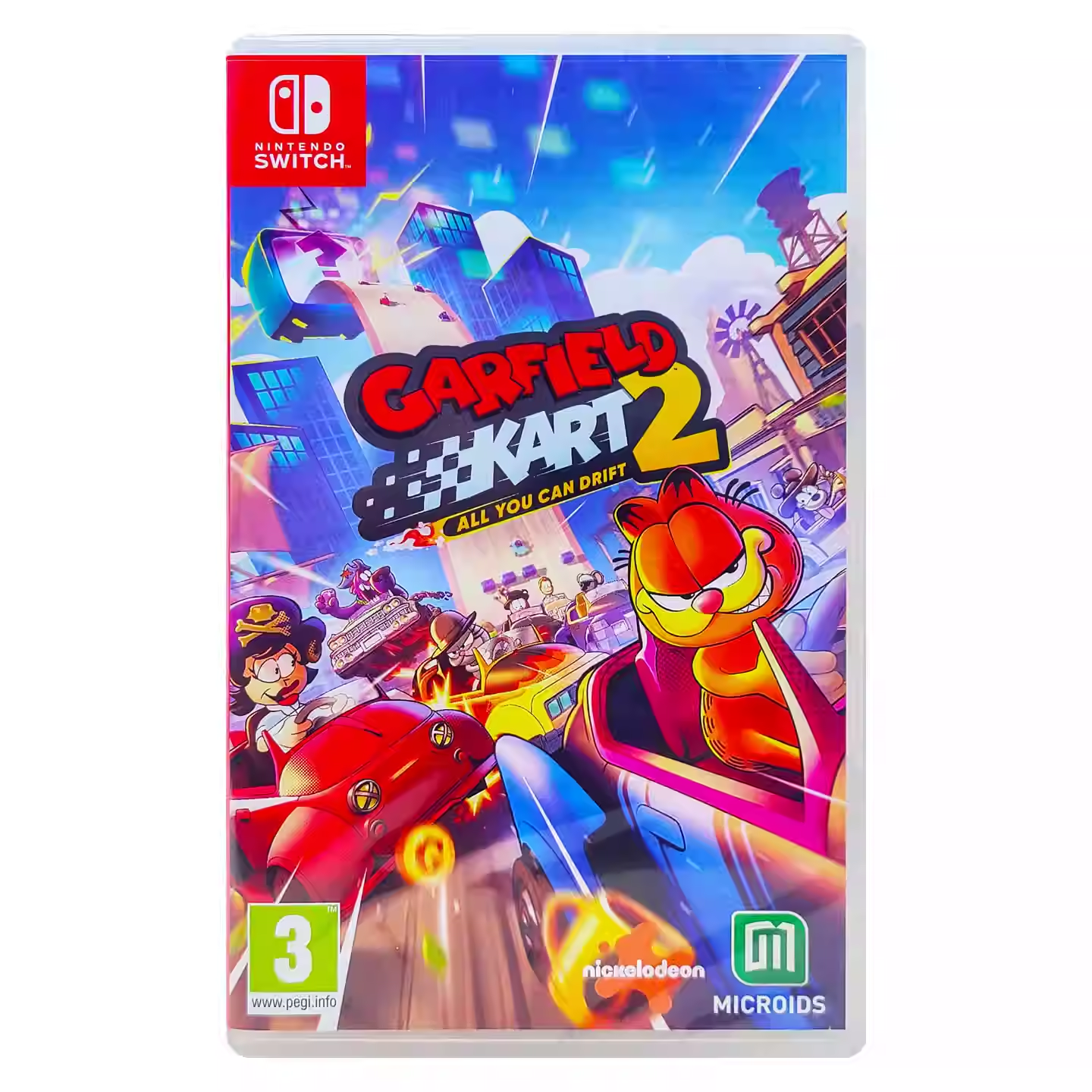 香港直邮 任天堂NS游戏 中文 加菲猫卡丁车2 无限漂移 Nintendo Switch 卡带 现货