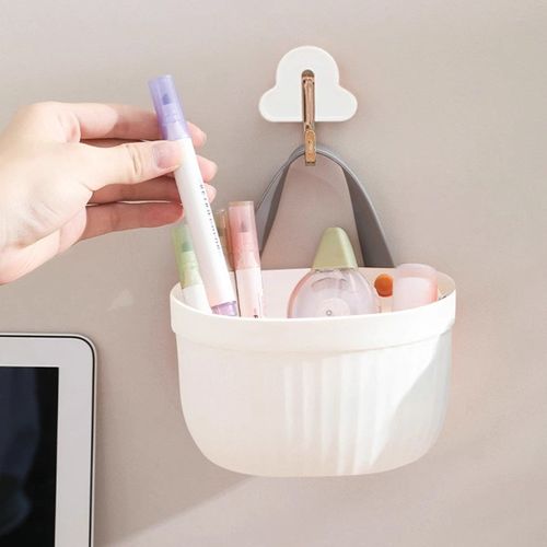 厨房葱姜蒜收纳筐置物架浴室挂篮卫生间墙上O塑料收纳篮收纳盒杂