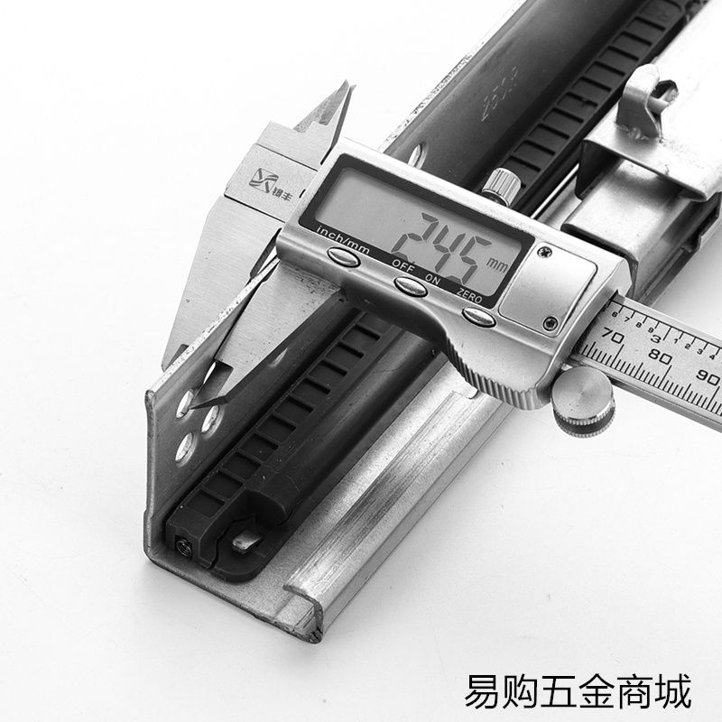 托底轨道超短8寸缓冲阻尼抽屉滑轨二节三节隐藏反弹按弹导轨Z200m