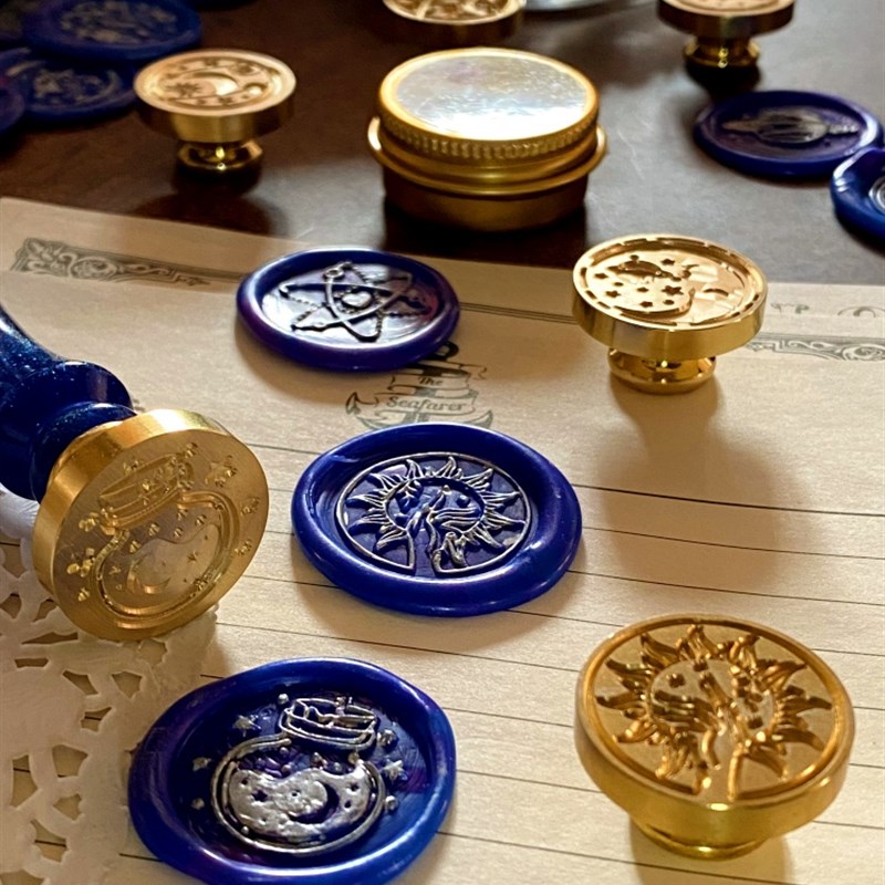 覆古火漆封头浪漫星空手册密封装饰信封密封火漆蜡颗粒邮票礼品