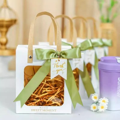 伴手礼手提袋儿童生日礼品袋透明小号袋子高级感礼物包装盒空盒大