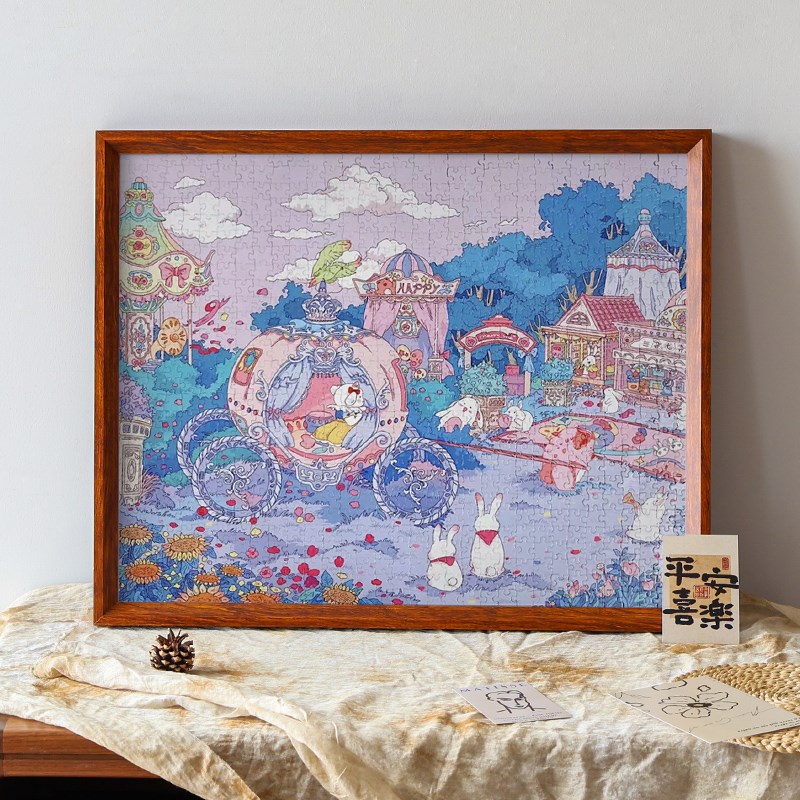 实木拼图裱框1000片500块70×50外框75画框24寸相框空框4K挂墙8K