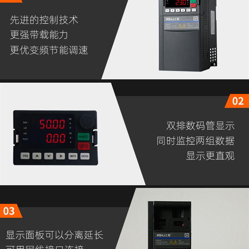 变频器0.75 1.5 2.2 3 4 5.5 7.5KW三相380V通用型风机电机调速柜