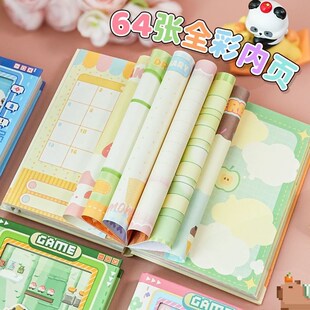 4399小游戏本子!像素风跑酷游戏机口袋本扭蛋机彩页趣味解压笔记