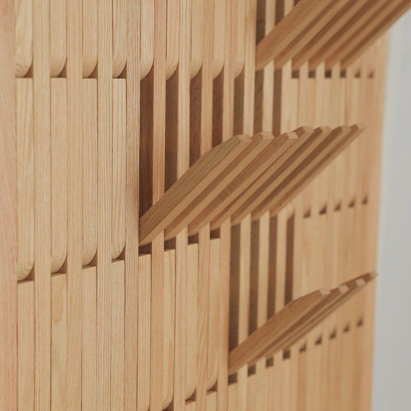 钢琴键衣帽架钢琴键挂衣板墙壁置物架电表箱遮挡红橡木木条挂钩