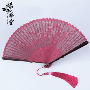 中国风全竹扇子镂空古风折扇女小折叠扇古典迷你汉服旗袍舞蹈随身