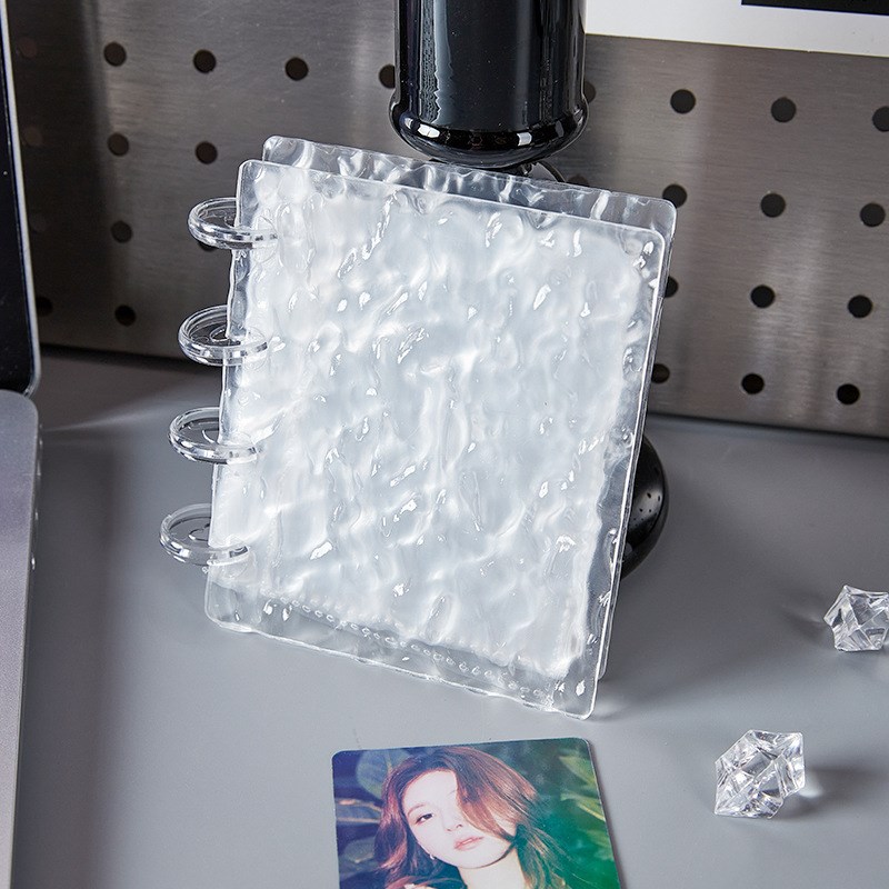 水波纹一宫格卡册高颜q值3寸追星小卡收纳册透明拍立得相册本