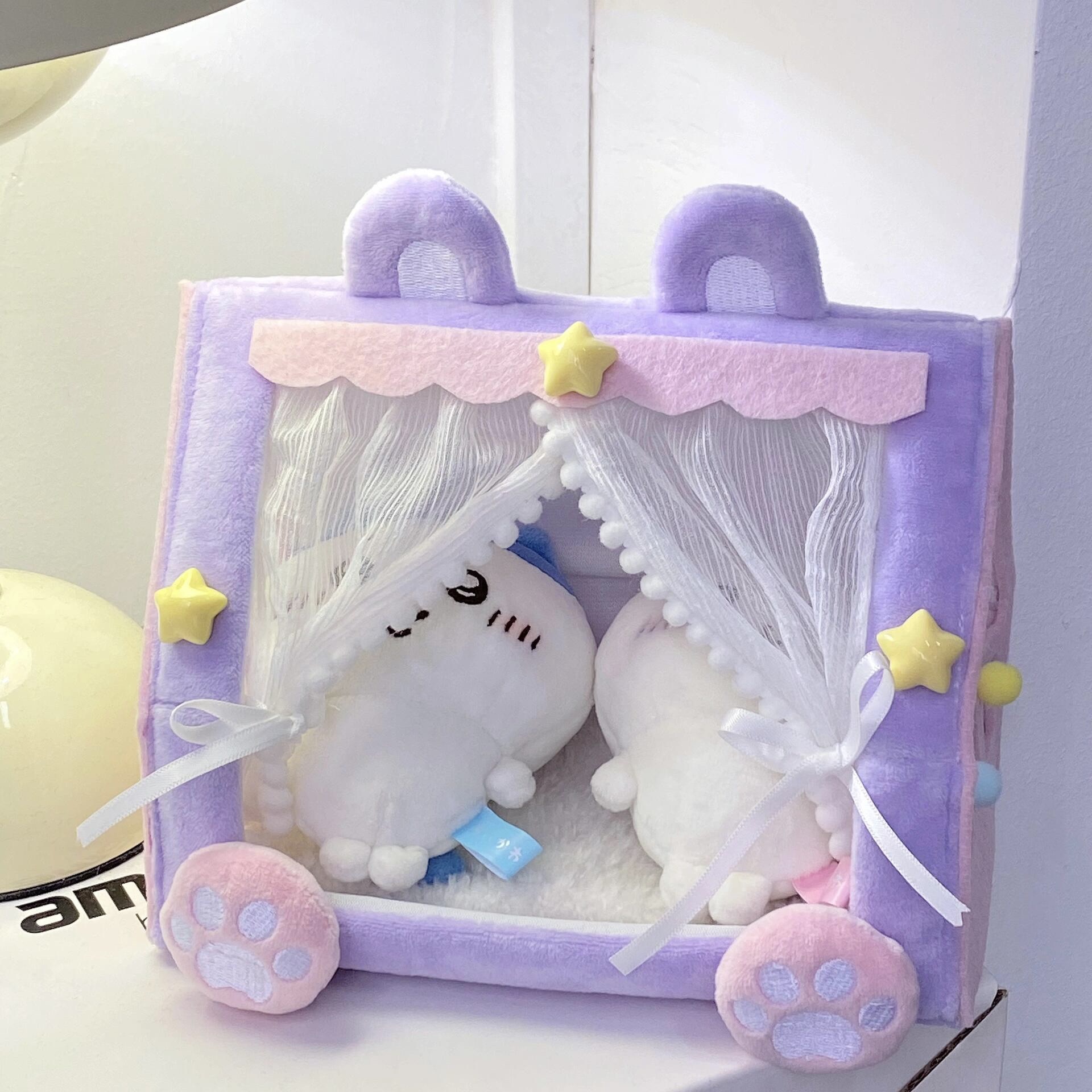 小红书毛绒可爱玩偶帐篷床