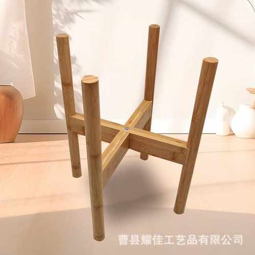 木质十字花架阳台客厅花盆架木质工艺品落地绿植盆栽置物架