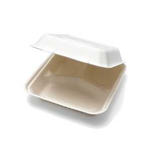 厂家直销9寸三格锁盒打包外卖菜饭餐具加厚环保可降解甘蔗浆饭盒