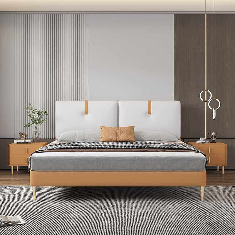 皮床实木框架床1.8米现代简约储物主卧室1.5轻奢双人软包大床婚床,3C数码配件,摄像机配件,淘宝优惠券,粉丝福利购,淘宝优惠卷