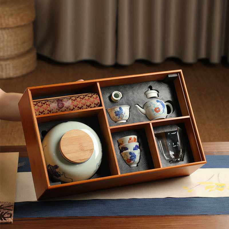 严选竹制茶叶包装茶具空盒普洱茶福鼎白茶岩茶龙井茶包装厂家直销